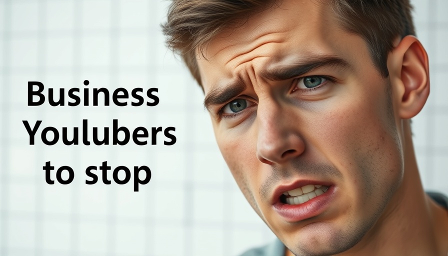 Concerned expression urging against YouTube client generation mistakes.