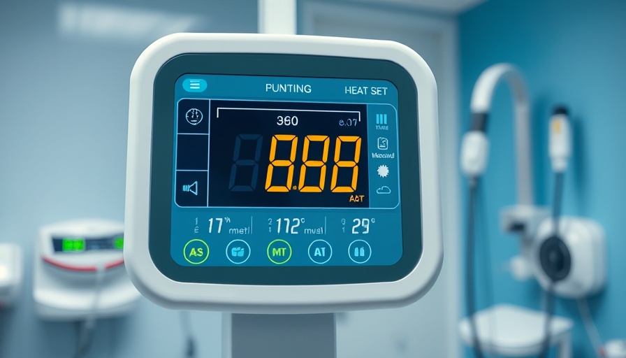 Digital display of body composition assessment by bioimpedance in a clinic.