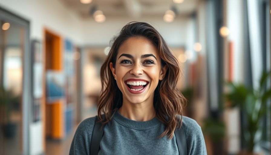 Enthusiastic woman with dynamic expression indoors, highlighting longevity.