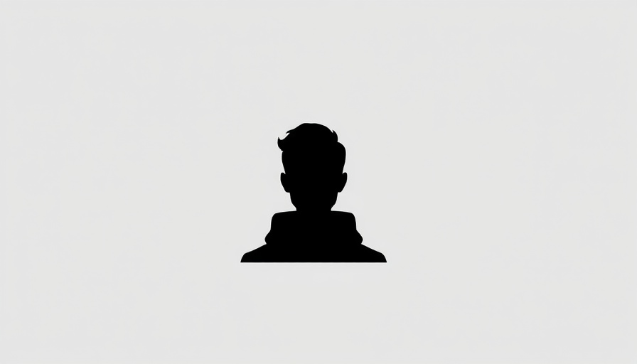 Minimalist silhouette avatar on grey background.