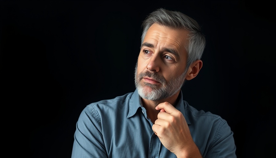 Middle-aged man contemplating how much exercise is needed for longevity.