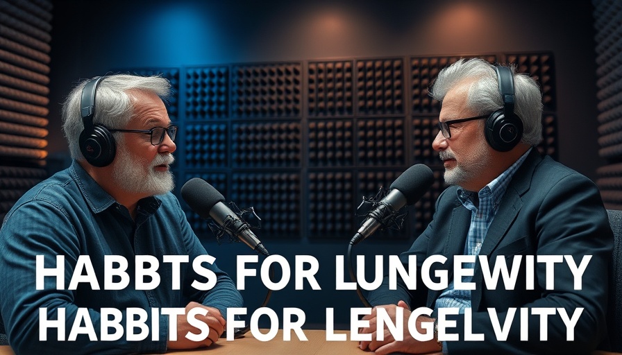 Discussing change your habits for longevity on a podcast in a studio.