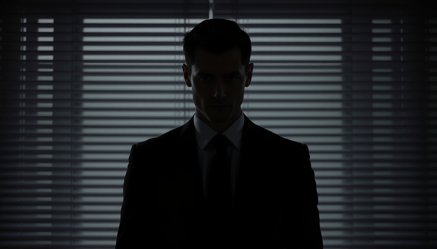 Businessman silhouette in office, dramatic lighting, explore why marketing lacks credibility and influence.