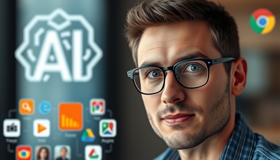 Improve local search visibility with AI logos and digital marketing theme.