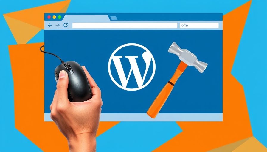 Creative collage of WordPress elements for SMB website creation.