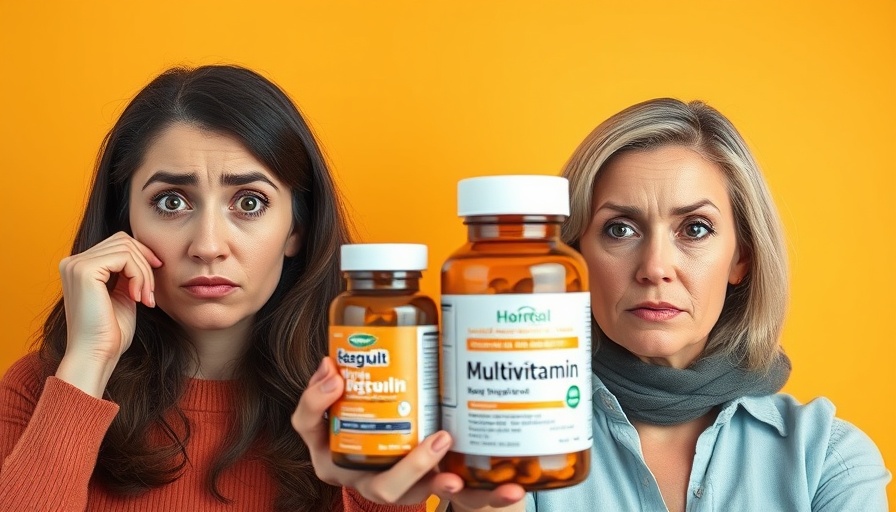 Skeptical women questioning multivitamin scam, distrustful expressions.