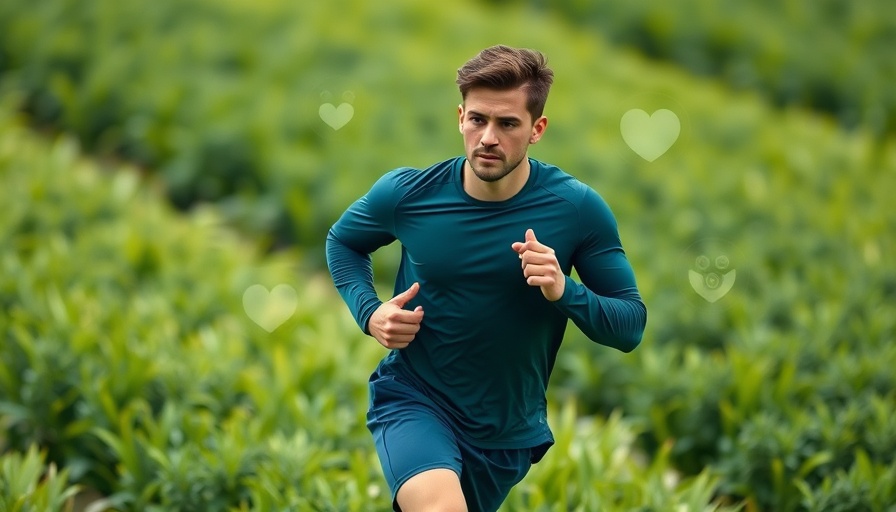 Person running in a field with digital health icons, depicting transient epigenetic rejuvenation.