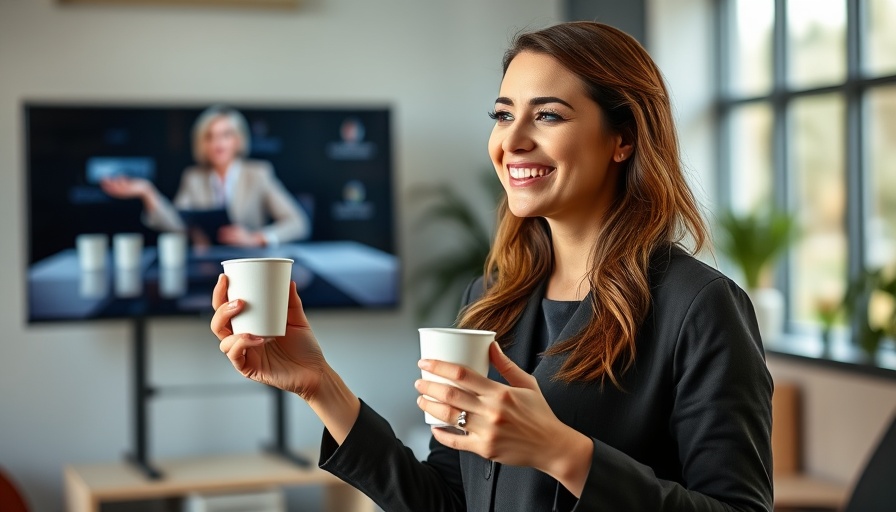 Smiling woman presenting in a studio to boost your thyroid.