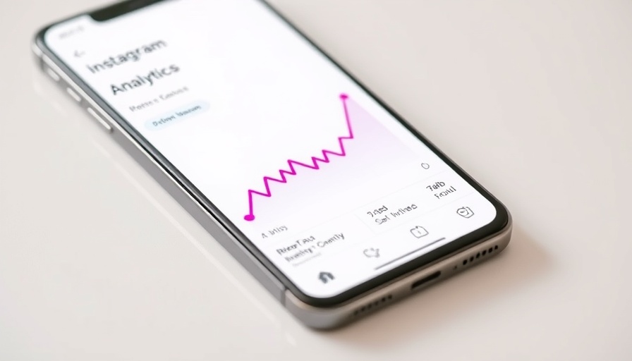 Instagram growth tips: smartphone showing retention analytics.