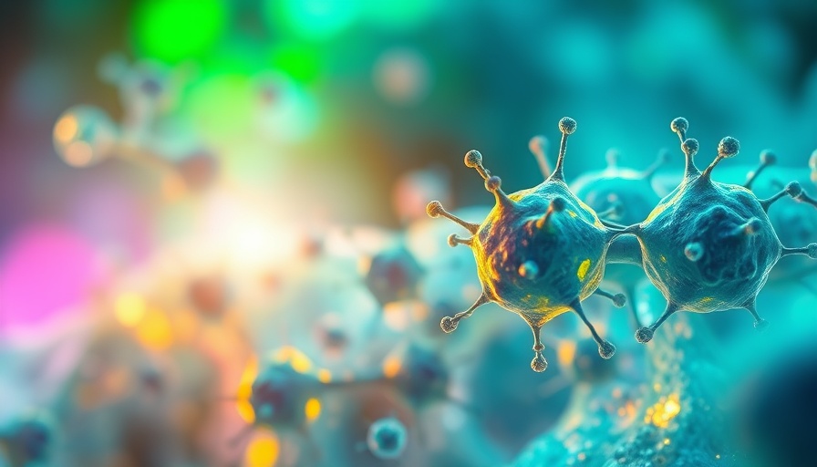 Abstract depiction of cellular rejuvenation with glowing cells.