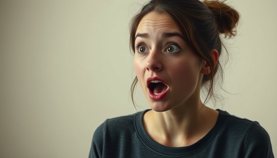 Young woman speaking animatedly, expressing surprise, related to 30 Days Without EMFs.