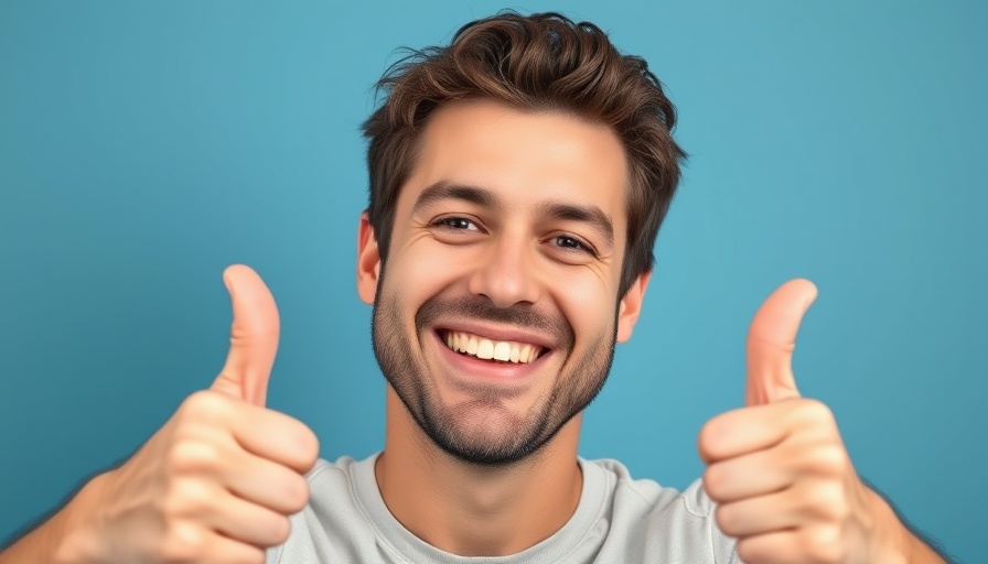 Man giving thumbs up, happy expression, Local SEO tips.
