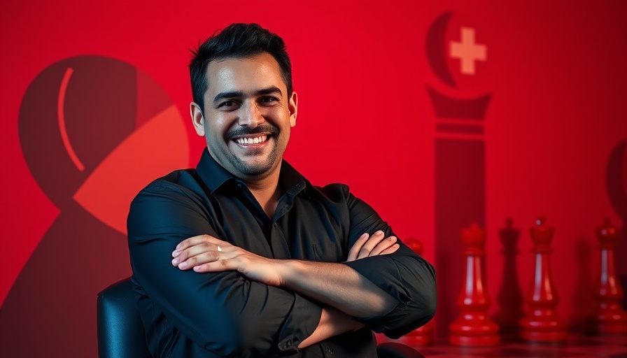 Stylized marketing portrait with chess, mindful business growth strategies.