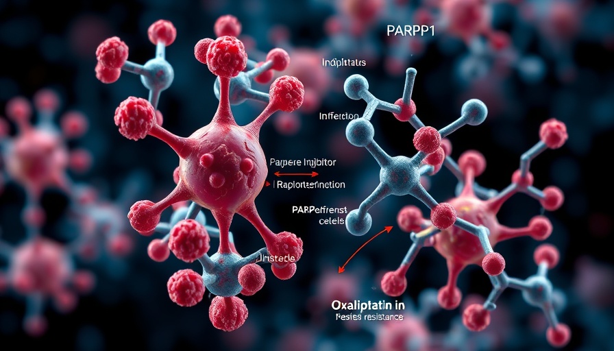 Molecular illustration of PARP1 inhibitor and oxaliplatin resistance.