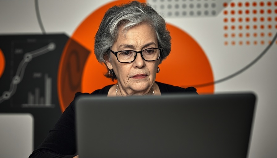 Older woman planning effective communication for SMBs on laptop.