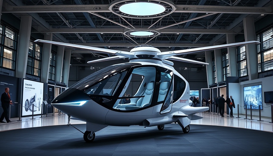 Electric air taxi Supernal on display at exhibition