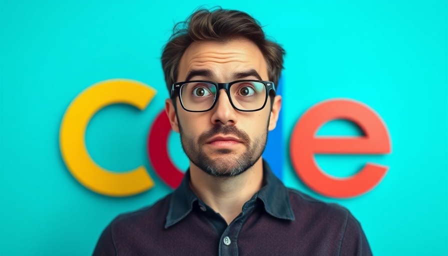 Man pondering infinite 301 redirect loops with Google logo.