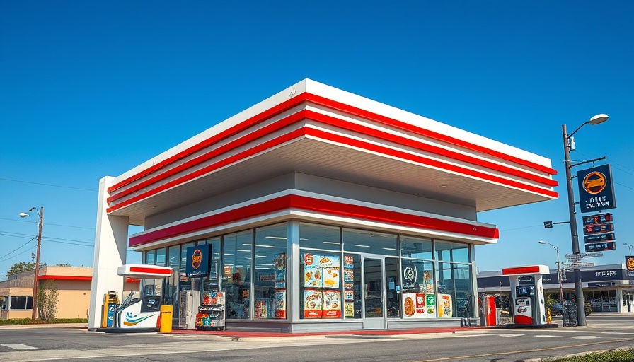 Modern convenience store exterior, highlighting customer satisfaction features.