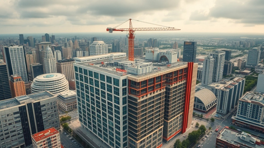 Nationwide Children's Hospital expansion with construction crane.