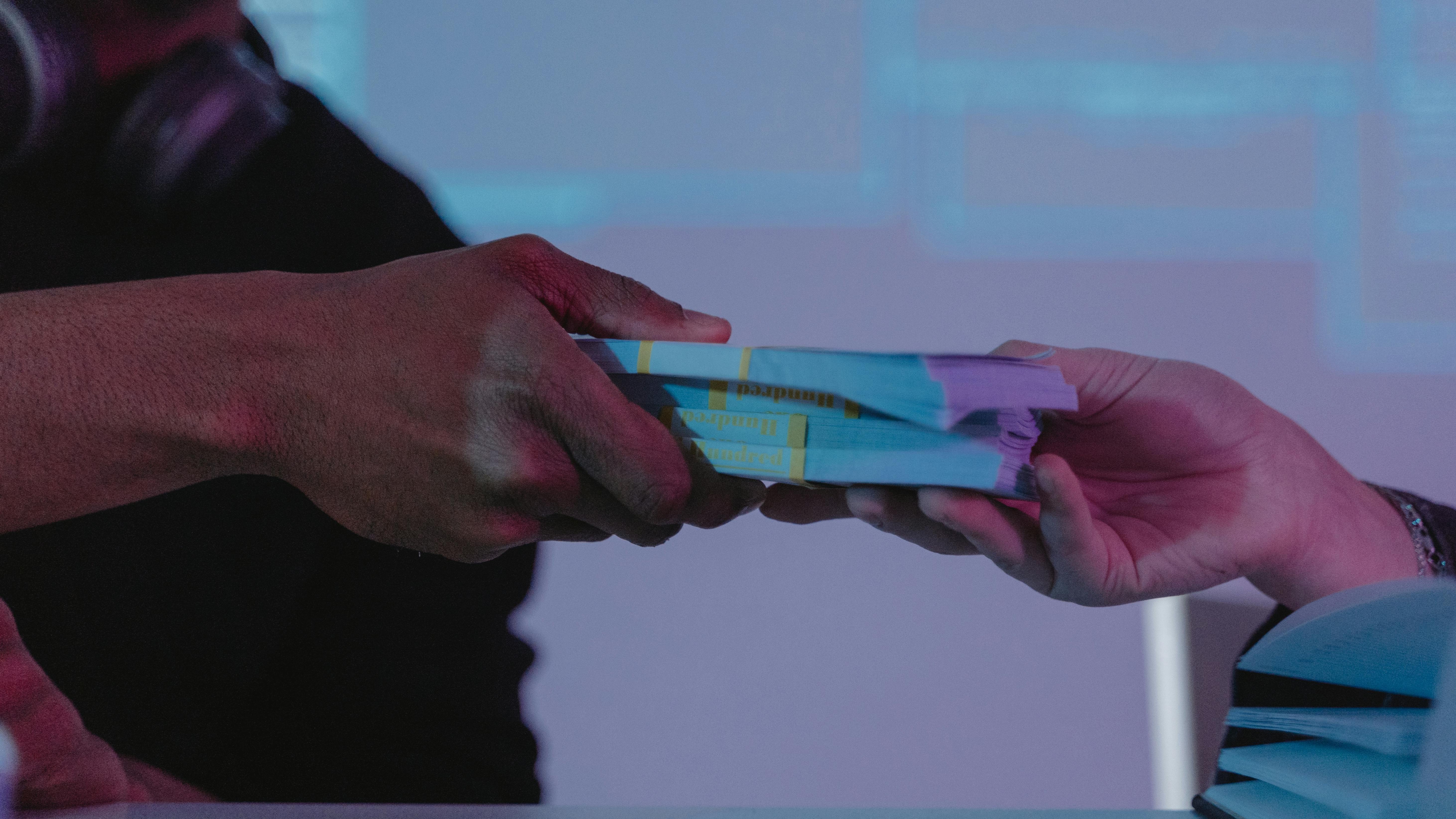 Money exchanging hands