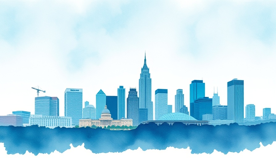 Watercolor skyline of Columbus, Ohio for family-friendly events.