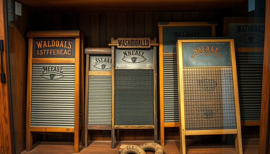 Unique washboard collection at a weird museum in Ohio.