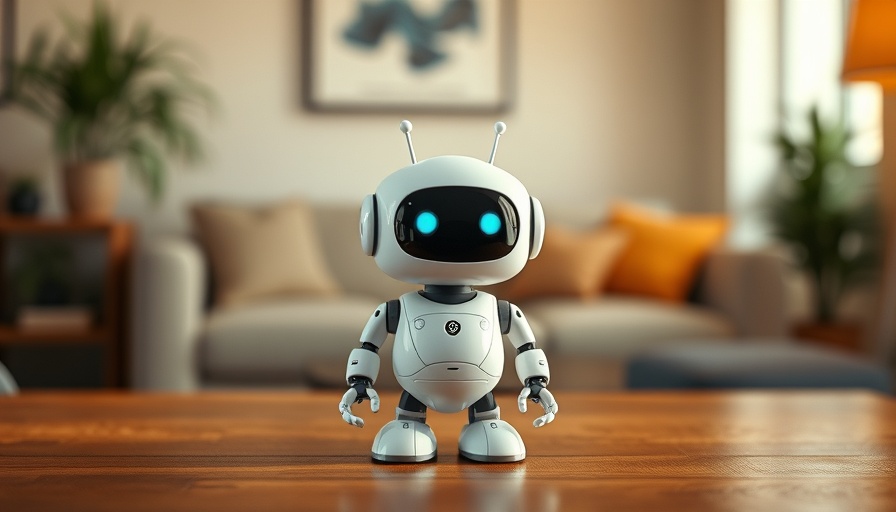 Hugging Face Reachy Mini desktop robot in warm indoor setting.
