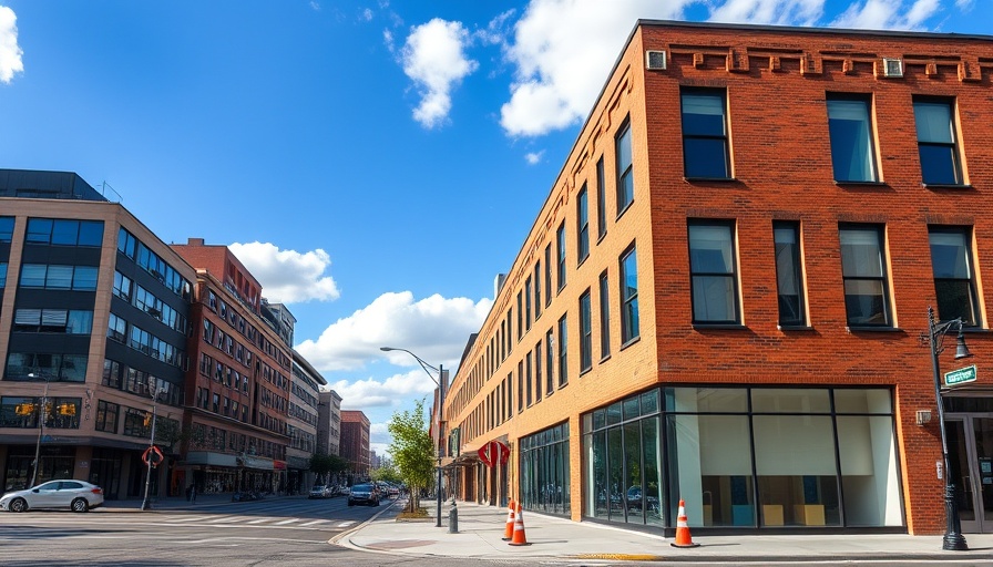 Arena District building showcasing investment opportunities in urban setting.
