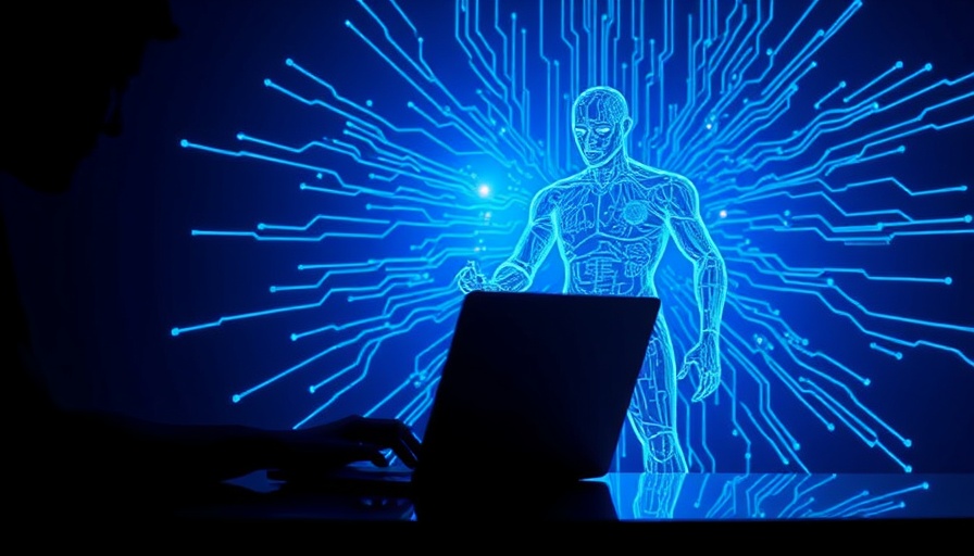 AI access to personal data illustrated by digital holographic figure.