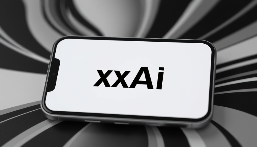 Smartphone displaying xAI logo, signifying xAI leadership changes.