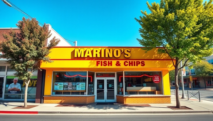 Marino's reopening Columbus storefront with bright signage.