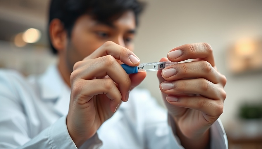 Close-up of hands holding a test kit for at-home menopause tests