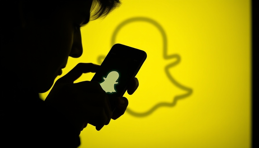 AI image generation Snapchat logo on phone against logo background.