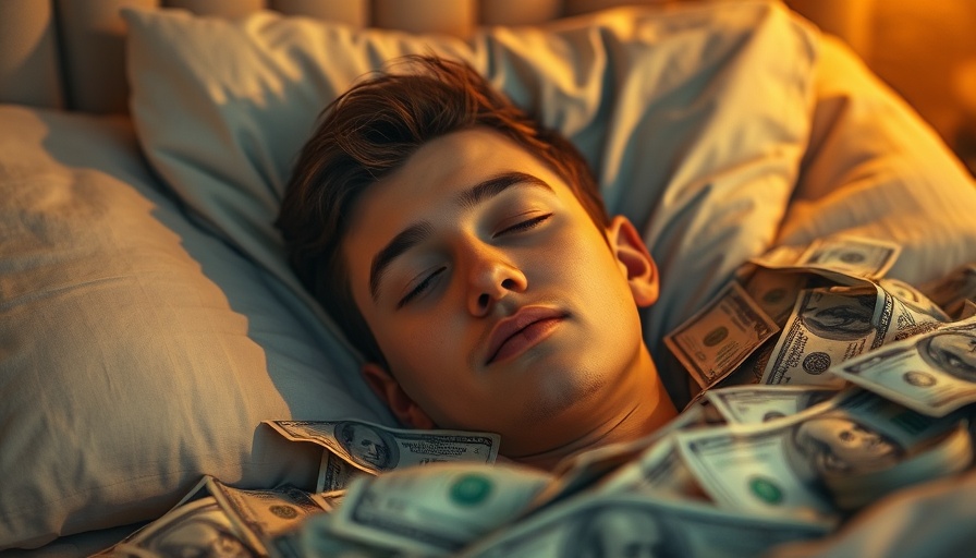Young man sleeping with dollar bills, illustrating Treasury Bonds can appreciate in value.