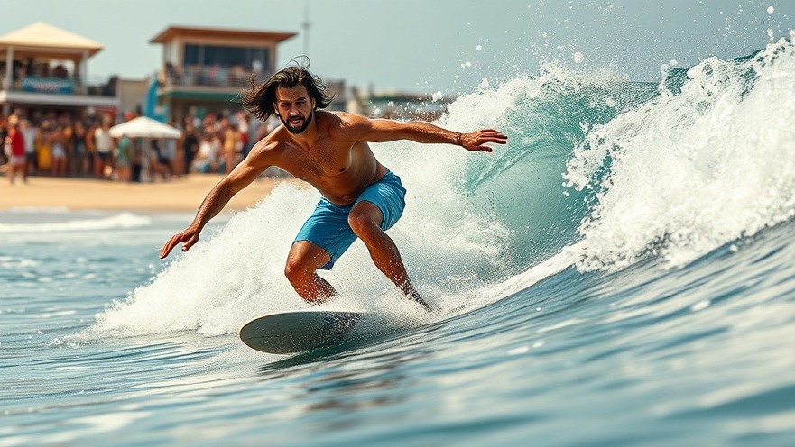 Surfing action at the Coastal Edge East Coast Surfing Championships in Virginia Beach.