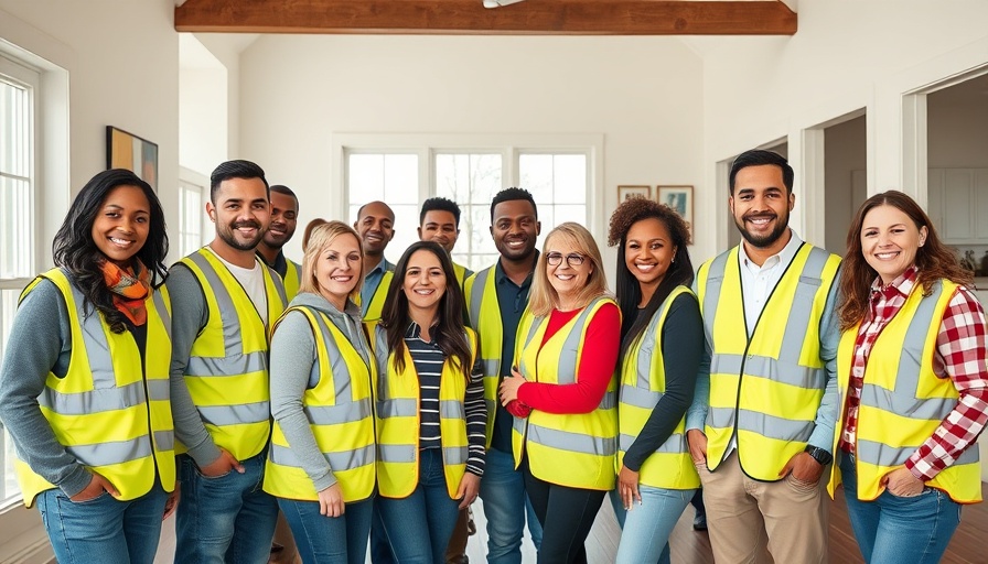 Group of people in a newly renovated home addition.