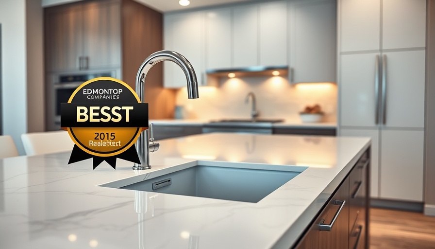 Modern kitchen with award-winning quartz countertop in Edmonton.