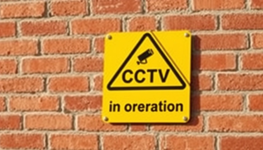 Home CCTV laws sign on brick wall indicating CCTV in operation.