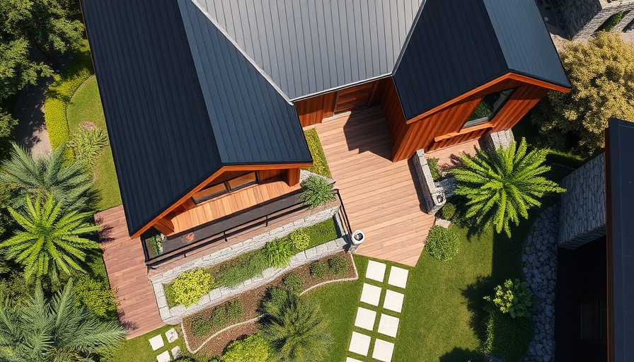 Modern home addition with wooden and stone design.