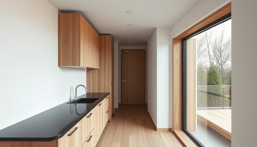 Modern home addition with sleek cabinetry and natural lighting.