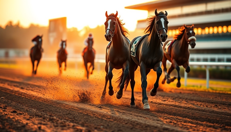 Belmont Stakes racehorse galloping during training, capturing Triple Crown relevance.