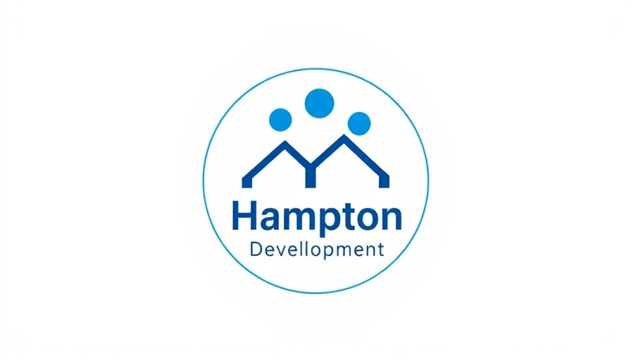 Hampton Community Development badge logo in blue and white.