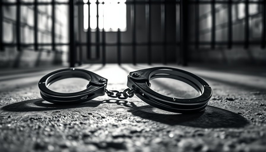 Hampton Roads weapons offenses handcuffs in dramatic light.