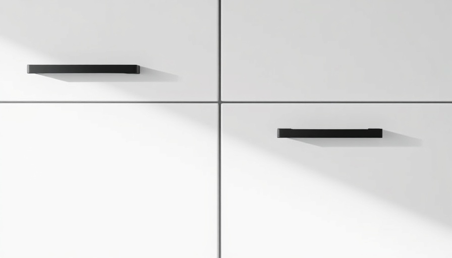 Modern white cabinet with black handles for kitchen remodel