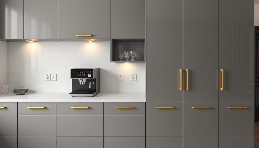 Sleek gray cabinetry showcasing modern trends in kitchen design.