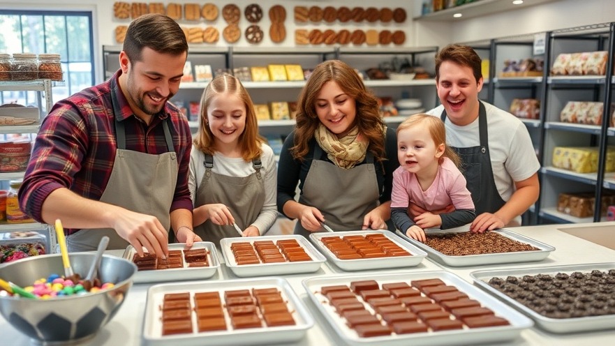 Family activities in Hampton Roads: making chocolate bars at a candy store!