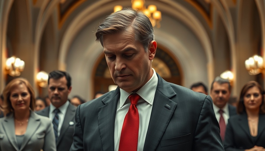 Politician's serious expression in formal setting; Trump tax bill.