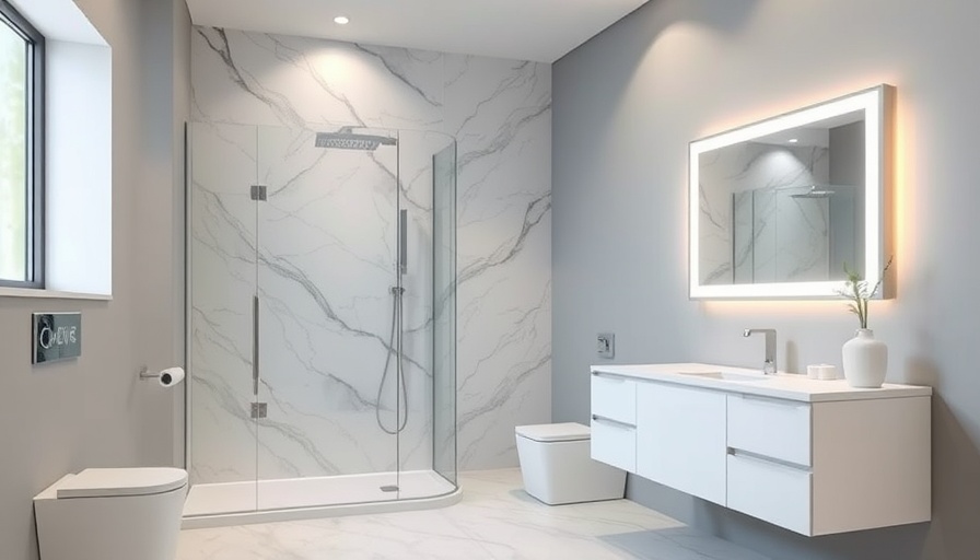 Modern bathroom designed by a custom bathroom designer.