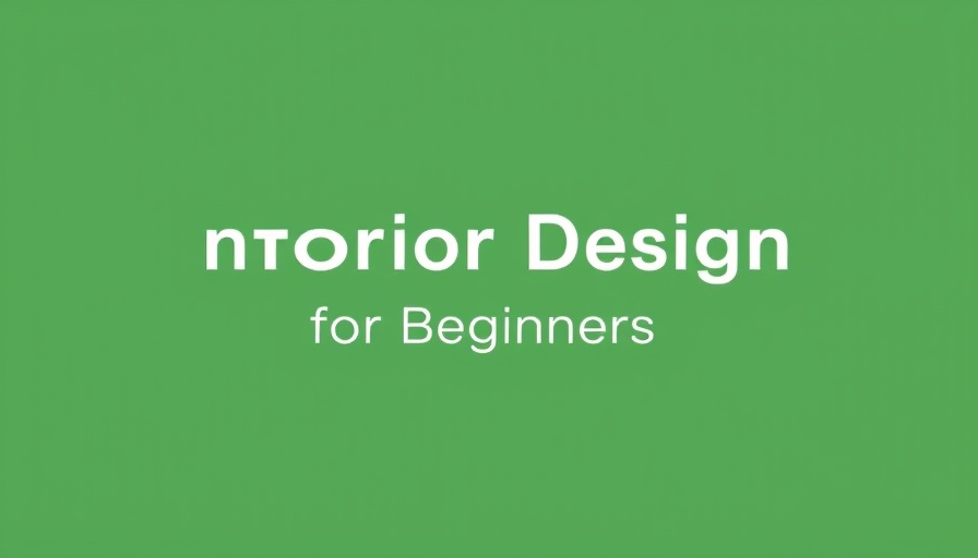 Simple graphic reading 'Interior Design for Beginners' on green background