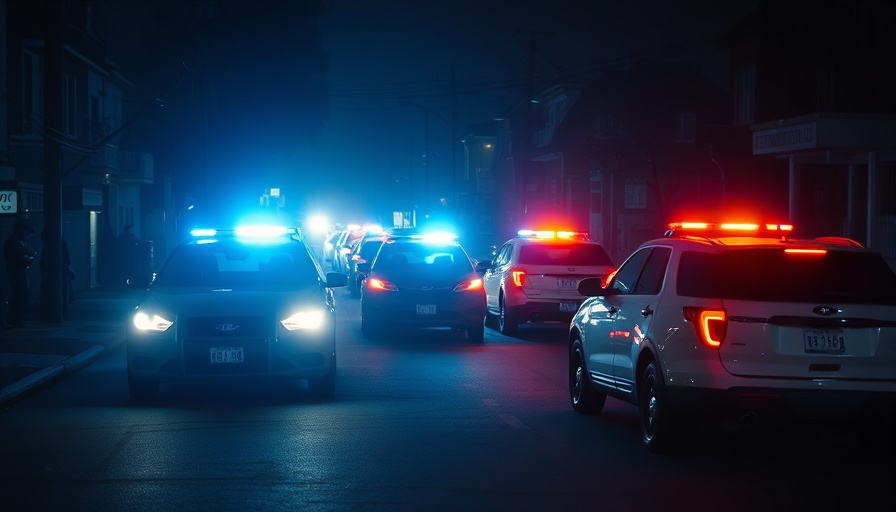 Hampton Roads gun violence scene at night with police presence.